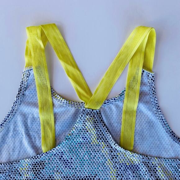 Under Armour | Multi Color Polka Dot Mesh Cross Strap Tank EUC M - Picture 2 of 9